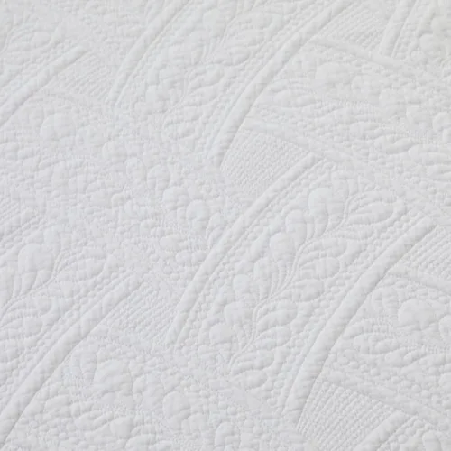 Vista 4 de Brandream Manta blanca de algodón para cama, sofá, funda de cama, manta decorativa sólida de 47 x 60 pulgadas