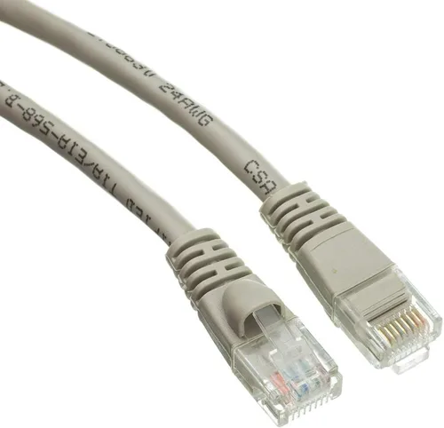 Vista 10 de CableWholesale Cable Ethernet Cat6, 24AWG, conector de placa dorada RJ45, 4 pares de cobre trenzado, par trenzado sin blindaje (UTP), cable de Blanco