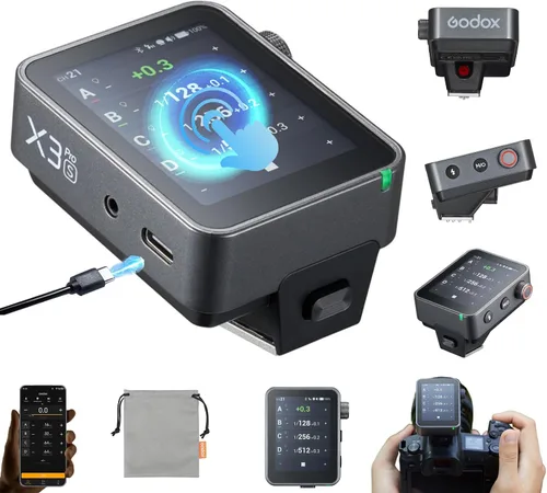 Vista 12 de Godox X3 Pro C X3Pro C TTL GODOX Trigger inalámbrico para Canon, pantalla táctil LCD de 2.4 pulgadas, batería de iones de litio de 2930 mAh