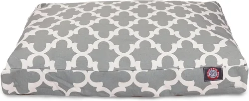 Vista 26 de Majestic Pet Products - Cama rectangular pequeña para perros y mascotas con cubierta extraíble lavable y enrejado gris
