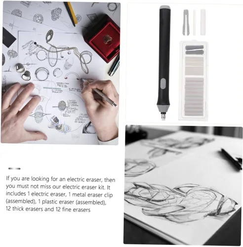 Vista 7 de 1 Unidades Borrador Eléctrico Operado Borrador Recargable Dibujo Batería Escuela Oficina Delgado Lápiz Eléctrico Portátil Niños Typo s Japonés Abs