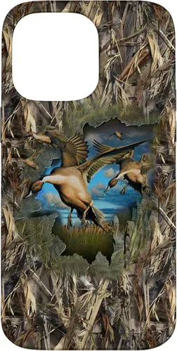 Vista 21 de Carcasa para iPhone 17, diseño de camuflaje de caza de aves acuáticas