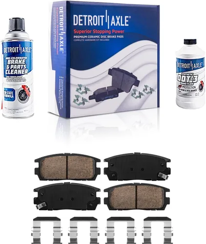 Vista 63 de Detroit Axle - Pinza de disco del lado del acompañante + pastillas de freno de cerámica de repuesto para Lexus HS250H Toyota RAV4 Prius V Scion xB