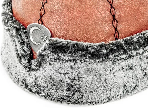 Vista 3 de Ertugrul - Gorro de piel sintética para invierno