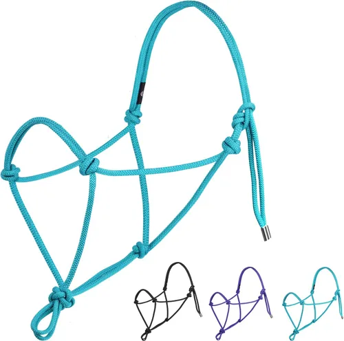 Vista 12 de Harrison Howard Cabestro de cuerda para caballos - Cabestro de entrenamiento súper resistente con 2 nudos de cuerda rígida de 1/4 pulgadas