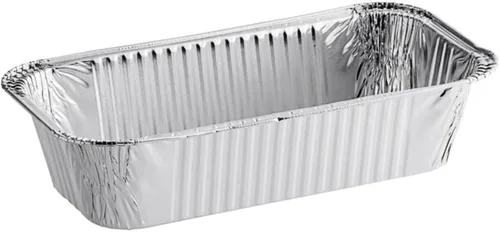 Vista 2 de Pan desechable de aluminio de 5 libras con tapa de aluminio para hornear pasteles, pastel de carne y lasaña (10)