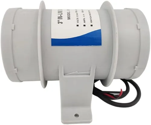 Vista 5 de ISURE MARINE Ventilador en línea de 3 pulgadas, soplador silencioso de 12 V soplador de aire de sentina marina para circulación de aire
