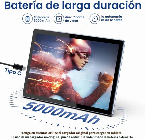 Vista 5 de BYYBUO Tableta Android 16 de 10,1 pulgadas, tabletas de 8GB RAM 64GB ROM