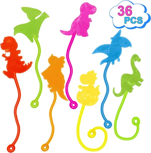 Vista 14 de Sticky Hands a Granel 36 Piezas Favores de Fiesta de Tractores y Autos para Niños Juguetes de Mano Pegajosa Elástica con Forma de Tractores Rellenos