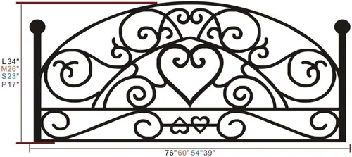 Vista 3 de Adhesivo para pared cuadrado, calcomanía de pared símil respaldar de hierro para cama, decoración de pared, gráfico