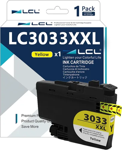 Vista 8 de LCL Cartucho de tinta compatible con pigmento de repuesto para Brother LC3033 XXL LC3033XXL LC3033BK para MFC-J995DW MFC-J995DW XL MFC-J815DW XL