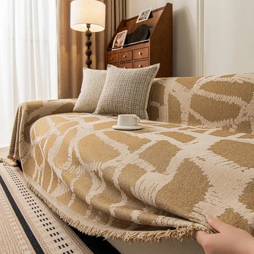 Vista 48 de ROOMLIFE Manta de sofá estilo azteca boho para sillones de 2/3 cojines, fundas de sofá lavables y antideslizantes aptas para mascotas, protector