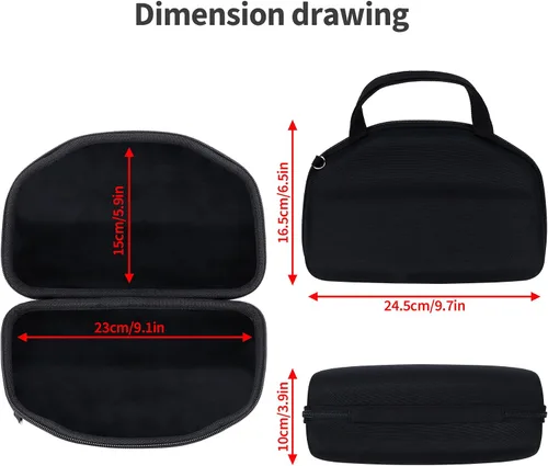 Vista 8 de Estuche de almacenamiento compatible con JBL Charge 6 Altavoz portátil impermeable a prueba de caídas (negro)
