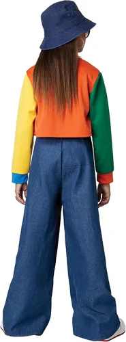 Vista 2 de Disfraz de Halloween para niñas de Hip Hop Superstar de los años 90, Multicolor