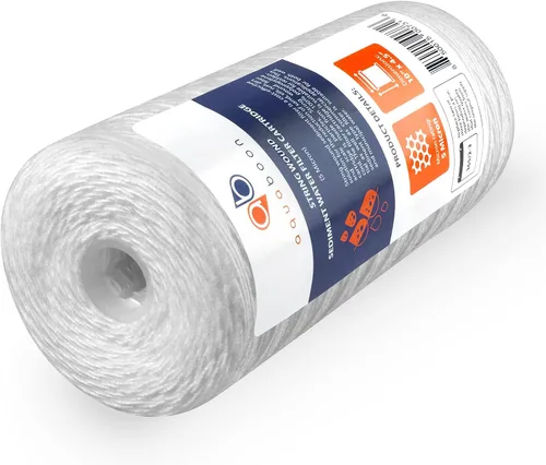 Vista 4 de Aquaboon Paquete de 4 cartuchos de repuesto de filtro de agua de sedimentos para heridas de cuerda de 5 micrones de 10 x 4.5 pulgadas y cartucho