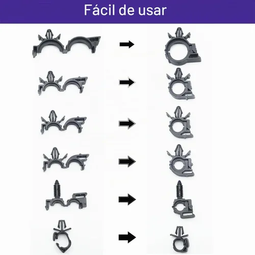 Vista 5 de Kit universal de clips de telar de alambre automotriz, piezas de repuesto para camiones y automóviles (60 unidades)