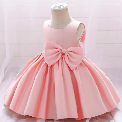 Vista 3 de IADOER Girl Flower Dress Sleeveless Flower Princess Wedding Dress for Toddler and Baby Girl