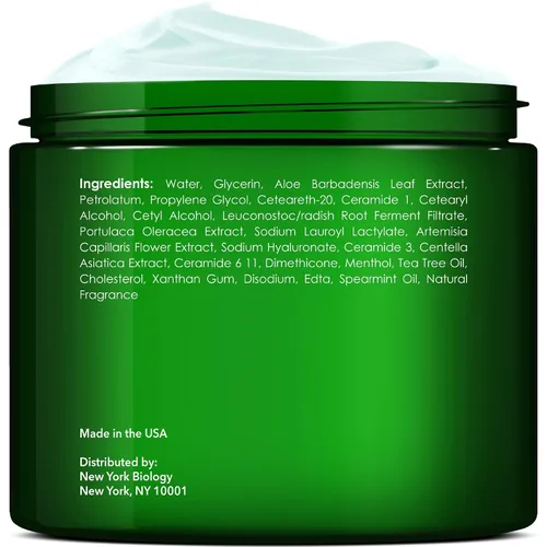 Vista 2 de New York Biology - Crema de pies con aceite de árbol de té para pies secos y agrietados, pies de atletas, hongos en las uñas, picazón deportista