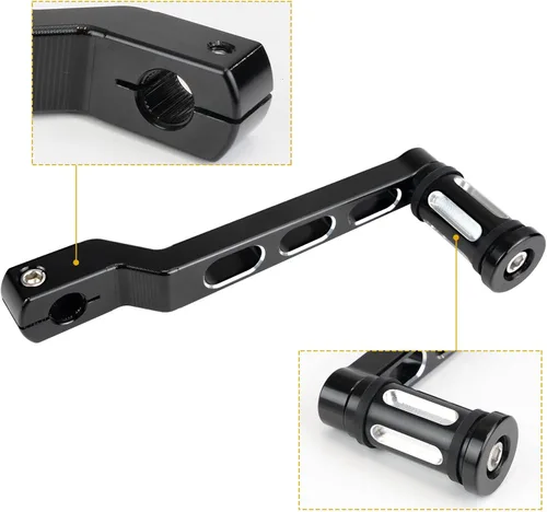 Vista 5 de Palanca de cambios para el talón de la motocicleta, palanca de cambios, brazos de cambio compatibles con Harley FL Softail Touring Electra Glide