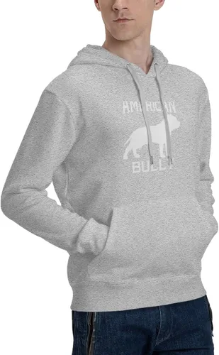Vista 5 de TEICCI American Bully Men's Sweatshirt Hoodies, Crew Neck Pullover Workout Hooded Sweatshirt With Pockets Black