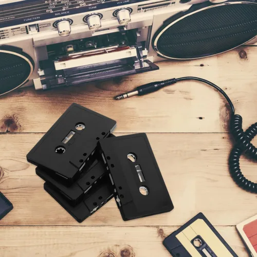 Vista 3 de Homoyoyo Paquete de 4 cintas de casete en blanco, cinta de audio clásica
