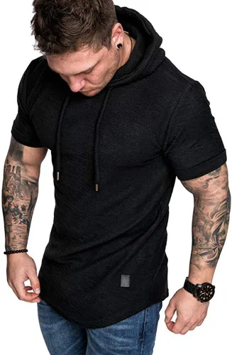 Vista 29 de Lexiart Sudadera deportiva con capucha para hombre, color liso, forro polar