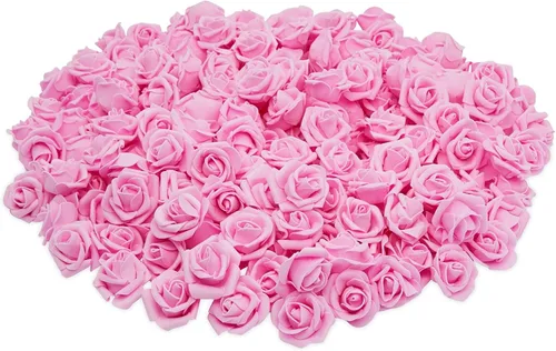 Vista 14 de Bright Creations Rosas artificiales sin tallo, flores artificiales negras para manualidades, rosas de espuma suave para arreglos de bricolaje, 200