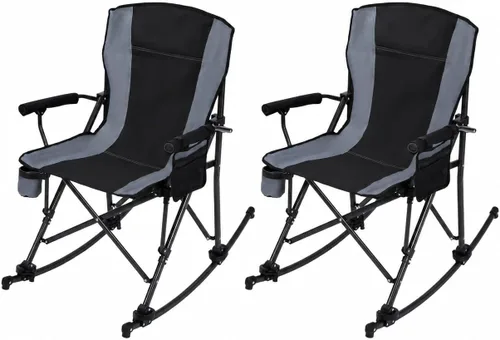 Vista 8 de REDCAMP Silla de campamento plegable de gran tamaño para adultos, resistente 250/300/330 libras, marco de acero resistente, sillas de campamento al