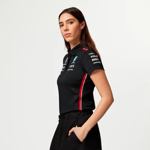 Vista 4 de Mercedes AMG Petronas Polo Team de Fórmula Uno para mujer 2023 Team - Negro - Talla: XXL