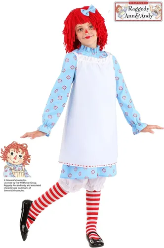 Vista 2 de Disfraz clásico exclusivo de Raggedy Ann para niños