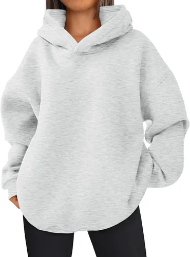 Vista 12 de EFAN Sudadera cómoda con capucha de gran tamaño para mujer Verde Armada (ArmyGreen)
