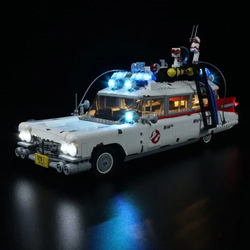 Vista 8 de RC con kit de luz LED de sonido compatible con Lego 10274, kit de iluminación de construcción para (Ghostbusters ECTO-1) modelo de bloques de Rc Con