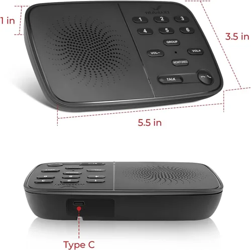 Vista 8 de Hosmart UltraSpeak Intercomunicadores inalámbricos para el hogar, sistema de intercomunicación inalámbrico dúplex completo para uso doméstico