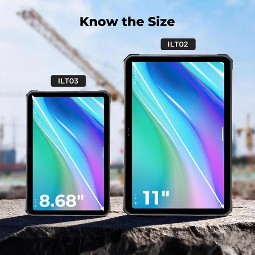 Vista 8 de MUNBYN Tablet resistente ILT02 de 11 pulgadas, tablet Android 14 UTV, 16 GB+128 GB con GPS, IP68 a prueba de clima, cámara dual de 32 MP+48 MP, 4G