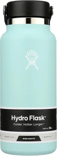 Vista 7 de Hydro Flask Black de boca ancha con tapa Flex de 64 onzas