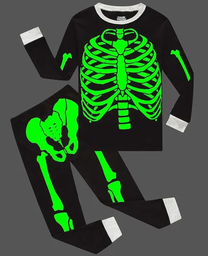 Vista 44 de Demifill Conjunto de pijamas de Halloween para niños y niñas, pijamas de Navidad, ropa de dormir para niños y niñas