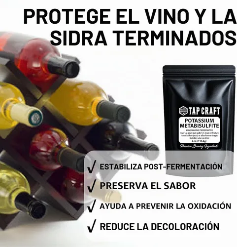 Vista 6 de Metabisulfito de potasio - SO2 (4 oz)