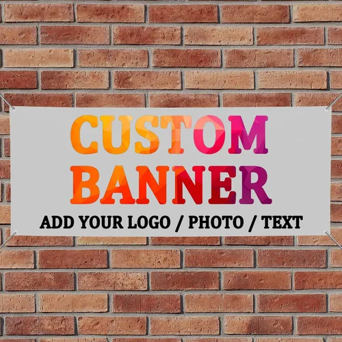Vista 13 de Personaliza tu propio cartel con foto, imagen, fotografía, logotipo o nombre, pancartas personalizadas para fiesta de cumpleaños, negocio, 10' X 3