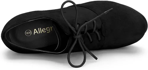 Vista 5 de Allegra K Botines con cordones de tacón grueso y plataforma para mujer