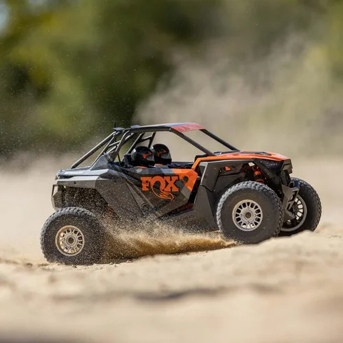 Vista 8 de Losi Camión RC 1/10 RZR Rey 4 ruedas de tracción sin escobillas Listo para funcionar Batería y cargador no incluidos Fox LOS03029T2 Camiones