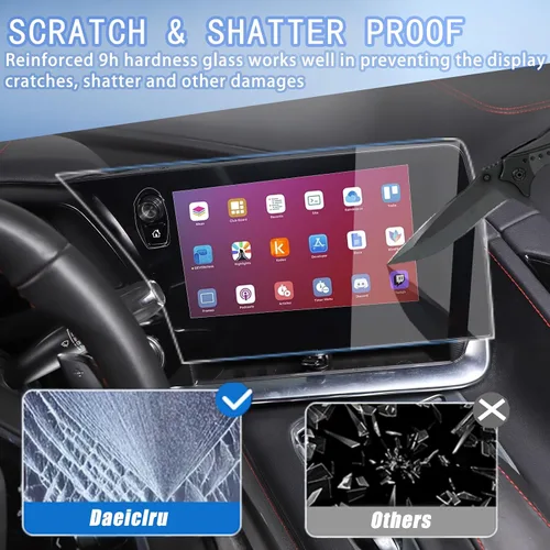 Vista 4 de Daeiclru - Protector de pantalla compatible con Chevrolet Corvette C8 2020-2023, película protectora de pantalla de navegación, película protectora