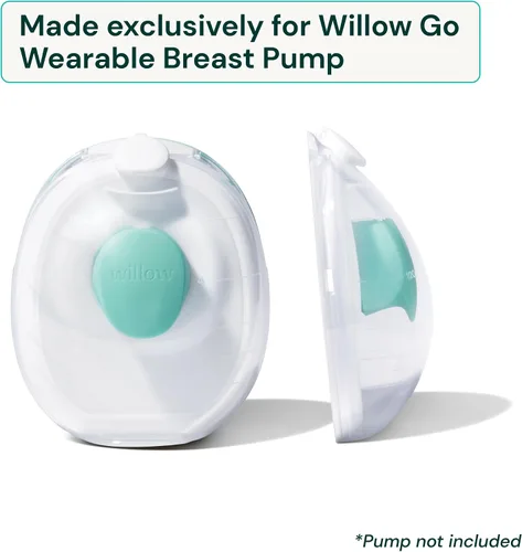 Vista 6 de Willow Go - Recipientes de leche reutilizables de 5 onzas con protector contra salpicaduras, para usar con el extractor de leche manos libres Willow