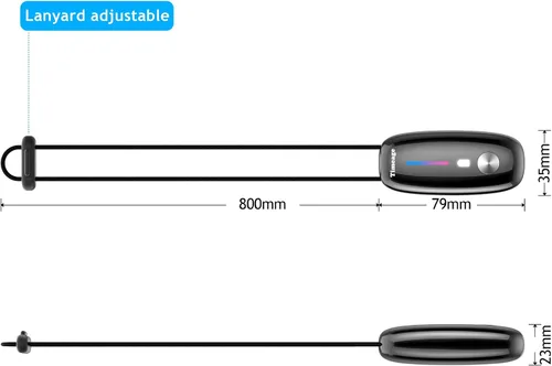 Vista 8 de Purificador de aire portátil, collar purificador de aire personal, mini ionizador de aire portátil que elimina polen, humo, polvo para exteriores