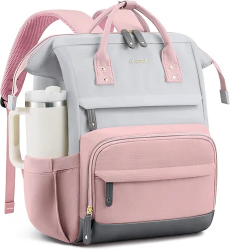 Vista 15 de LOVEVOOK Mochila para laptop para mujer, mochila de trabajo de 15.6 pulgadas con gran capacidad, bolsa de enfermera impermeable, mochila
