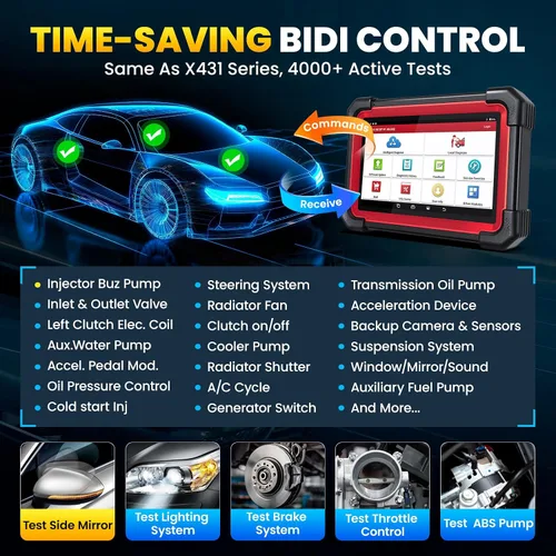 Vista 5 de Launch X431 CRP919EBT OBD2 escáner, herramienta de escaneo bidireccional Bluetooth inalámbrica avanzada, código ECU, CANFD/DOIP, FCA AutoAuth, más