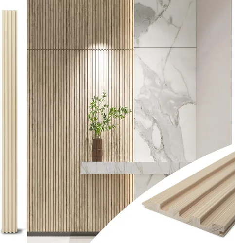 Vista 14 de Art3d Paneles de pared de madera de listones para decoración de interiores y techos, paquete de 4 muestras, 6 x 5.7 pulgadas.