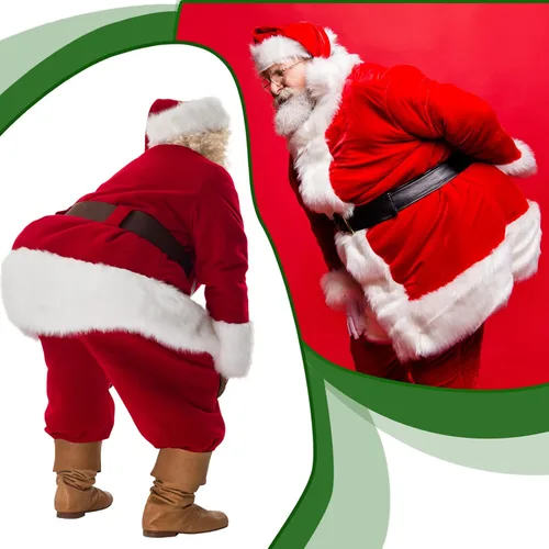 Vista 6 de Hotop Disfraz de Madea de anciana para adultos, mujeres y hombres, disfraz de vientre gordo para Halloween, cosplay, fiesta de disfraces, poliéster