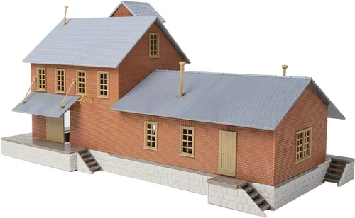 Vista 2 de Walthers Trainline Kit de casa de carga de ladrillo modelo a escala HO