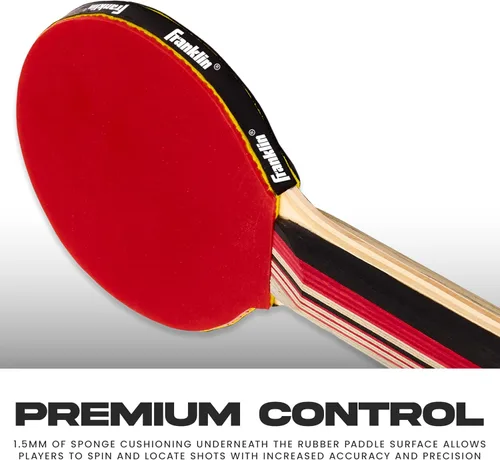 Vista 4 de Franklin Sports Paletas de tenis de mesa - Pala de goma - Pala de ping pong