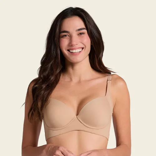 Vista 5 de Leonisa High Profile – Back Smoothing Bras for Women, Full Coverage Underwire Bra, Adjustable Hook & Eye Closure 801 - Beige dorado